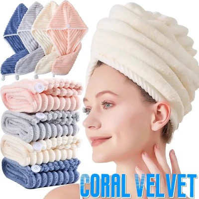 Super Absorbent Quick‑Drying Microfiber Hair Dry Cap