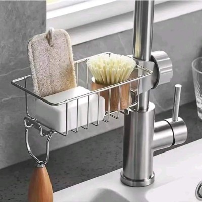 "Stainless Steel Faucet Rack – Kitchen Sink Organizer Holder"