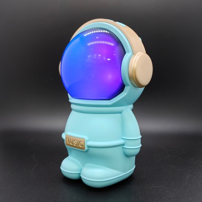 X808 Wireless Blue-tooth Cute Astronaut Mini Speaker Active TWS Stereo Bass LED Light BT Music Box Toy Gift Speaker for Children
