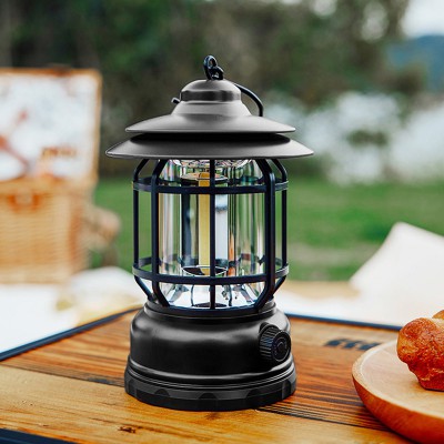 Portable LED Retro Camping Lantern for Outdoor & Indoor